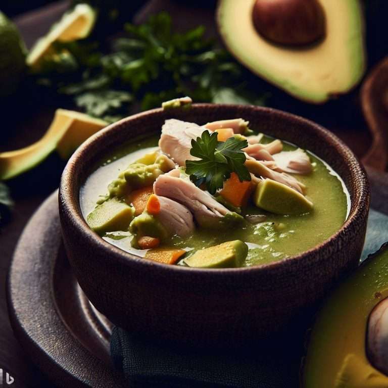 Avocado-Hühner Suppe