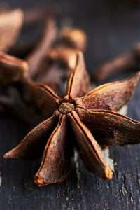 closeup photo of brown star anise, anisbögen