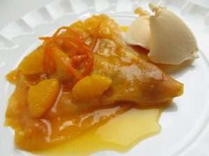 crepe suzette, dessert, cake